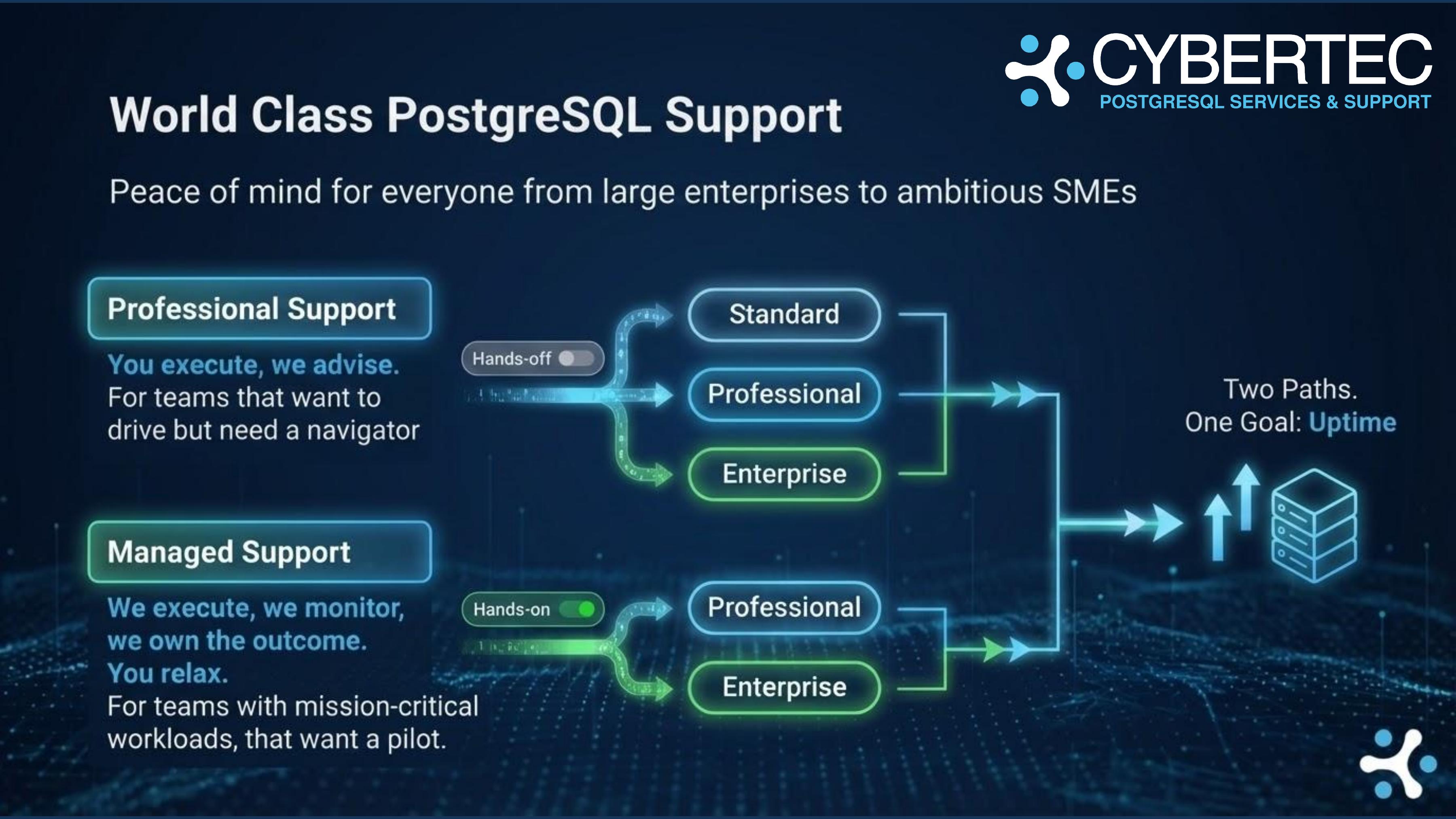 Two support paths: Professional and Managed Support overview